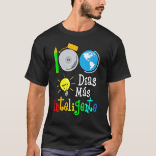 Camiseta Maestra española 100 días más inteligente 100 días