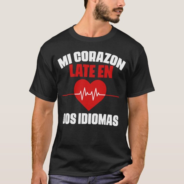 Camiseta Maestra Española de Mi Corazón Bilingüe (Anverso)