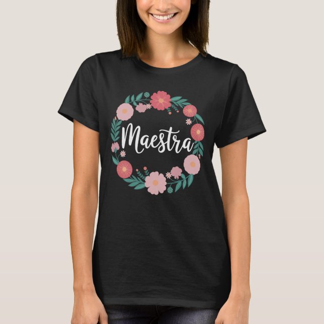 Camiseta Maestra Española Docente Bilingual (Anverso)
