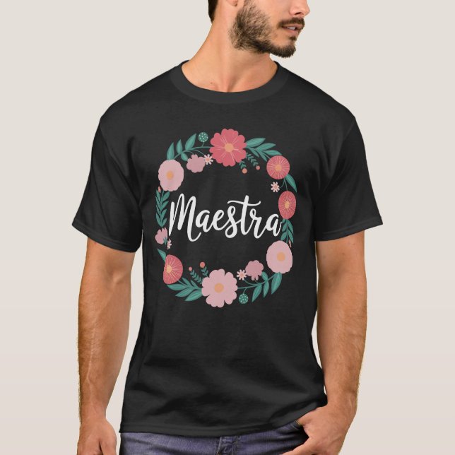 Camiseta Maestra Española Docente Bilingual (Anverso)