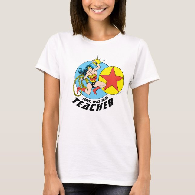 Camiseta Maestra Estrella Roja Mujer Maravilla (Anverso)