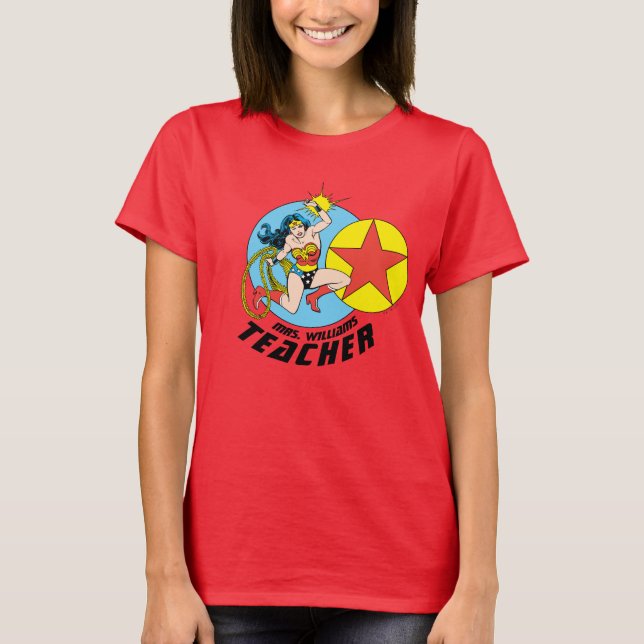 Camiseta Maestra Estrella Roja Mujer Maravilla (Anverso)