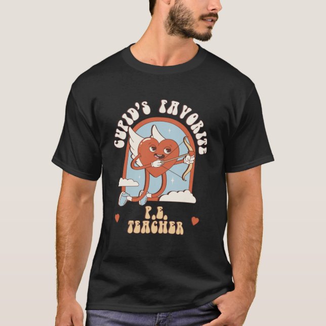 Camiseta Maestra favorita de Cupido, profesor de educación  (Anverso)