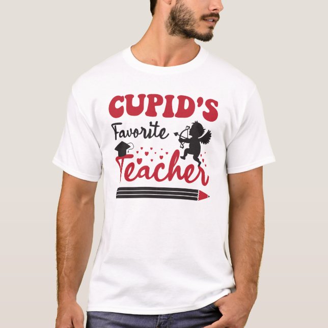 Camiseta Maestra favorita de Cupido, profesora El día de Sa (Anverso)