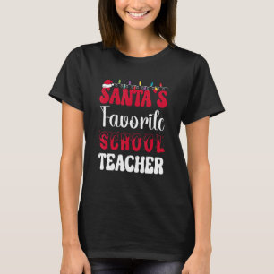 Camiseta Maestra favorita de Santa Claus cita a Navidades