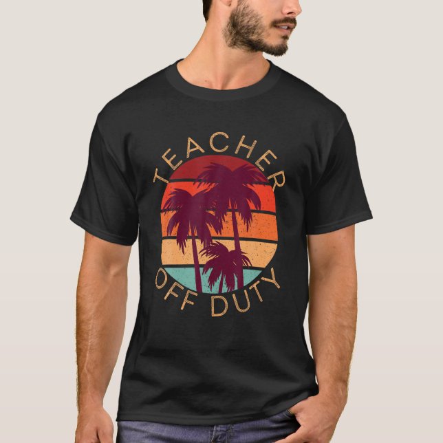 Camiseta Maestra fuera de la escuela de trabajo sale al ata (Anverso)