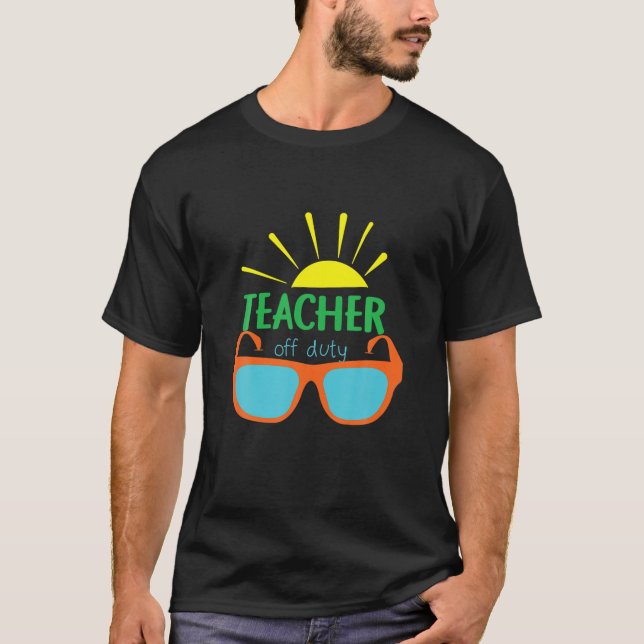 Camiseta Maestra fuera de servicio divertida escuela Tee de (Anverso)