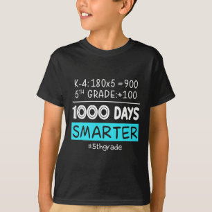 Camiseta Maestra Grado 1000 días más inteligente 100 días d