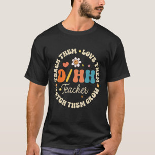 Camiseta Maestra groovy de DHH sorda, con dificultad para o