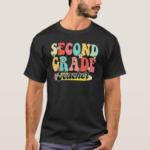 Camiseta Maestra Groovy de segundo grado Primer día 2º grad