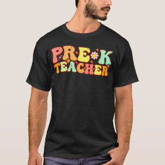 Camiseta Maestra Groovy Pre-K de vuelta a la escuela