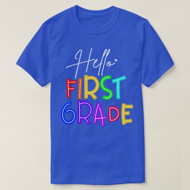 Camiseta Maestra Hola Primer Grado (Diseño del anverso)