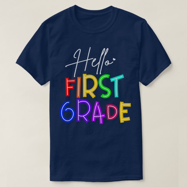 Camiseta Maestra Hola Primer Grado (Diseño del anverso)