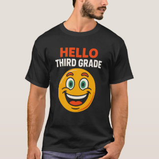 Camiseta Maestra Hola Tercer Grado Mujer Bonita De Vuelta A