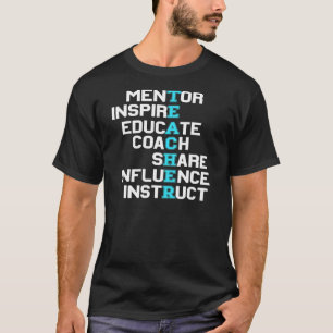 Camiseta Maestra inspira escuela primaria secundaria
