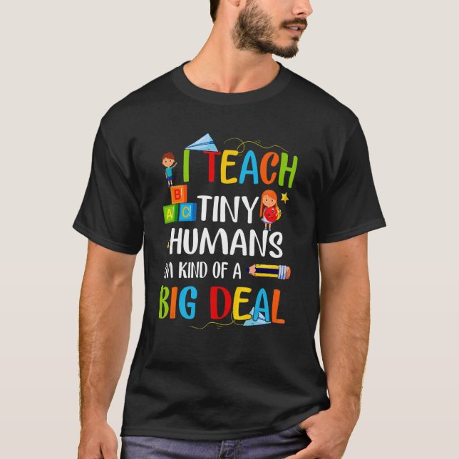 Camiseta Maestra inspiradora Enseña A Los Pequeños Humanos  (Anverso)