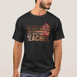 Camiseta Maestra inteligente negra ama la igualdad Melanin