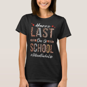 Camiseta Maestra Jubilada Feliz Día Del Leopardo Escolar