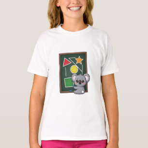 Camiseta Maestra Koala Adorable Formas en Pizarra Niños