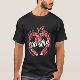 Camiseta Maestra Lápiz Profesora de Español Bilingüe San Va