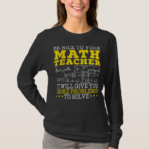 Camiseta Maestra Maestra Matemática Matemática Escuela Numb