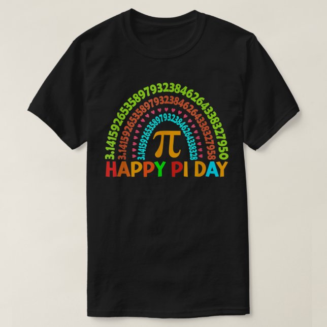 Camiseta Maestra Maestra Matemática Pi Arcoiris Día PI  (Diseño del anverso)