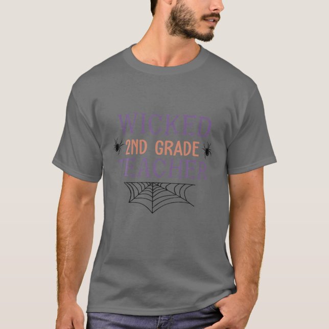 Camiseta Maestra Malvada De 2º Grado De Halloween (Anverso)