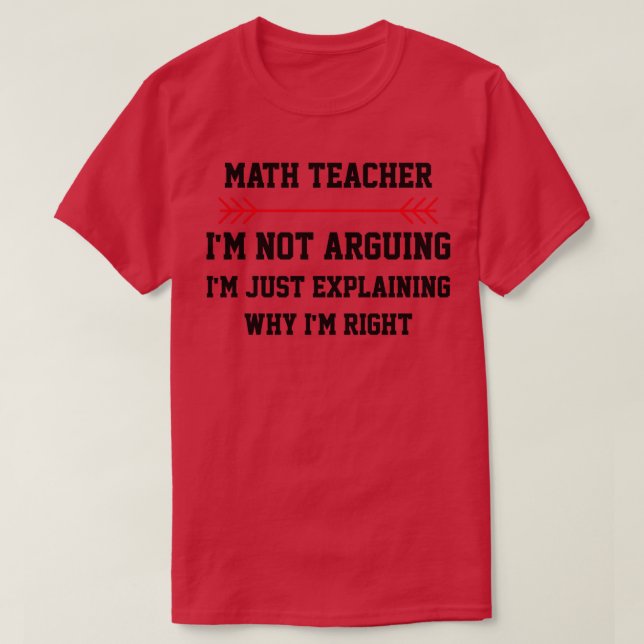 Camiseta Maestra Matemática No Discuto (Diseño del anverso)