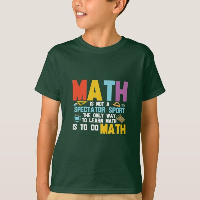 Camiseta Maestra Matemática No Es Un Deporte Espectador (Anverso)