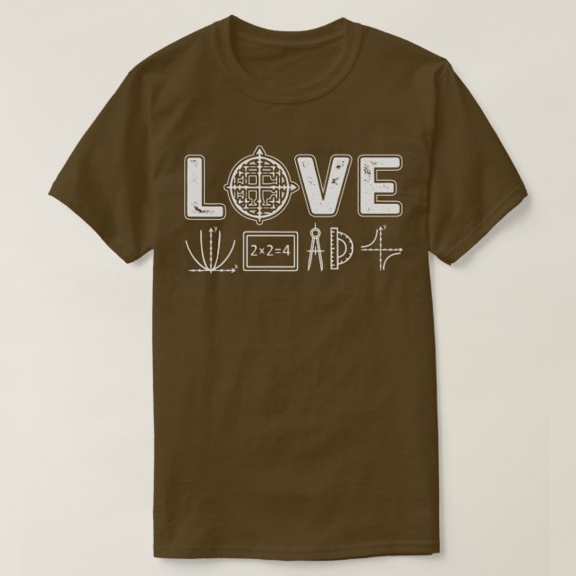 Camiseta Maestra matemática profesora de amor (Diseño del anverso)