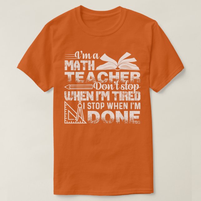Camiseta Maestra Matemática Soy Maestra De Matemáticas (Diseño del anverso)