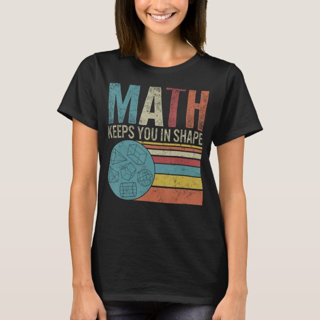 Camiseta Maestra Math te mantiene modelado la geometría de  (Anverso)