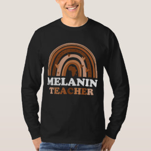 Camiseta Maestra Melanin Black Melanated Teacher Black Hist