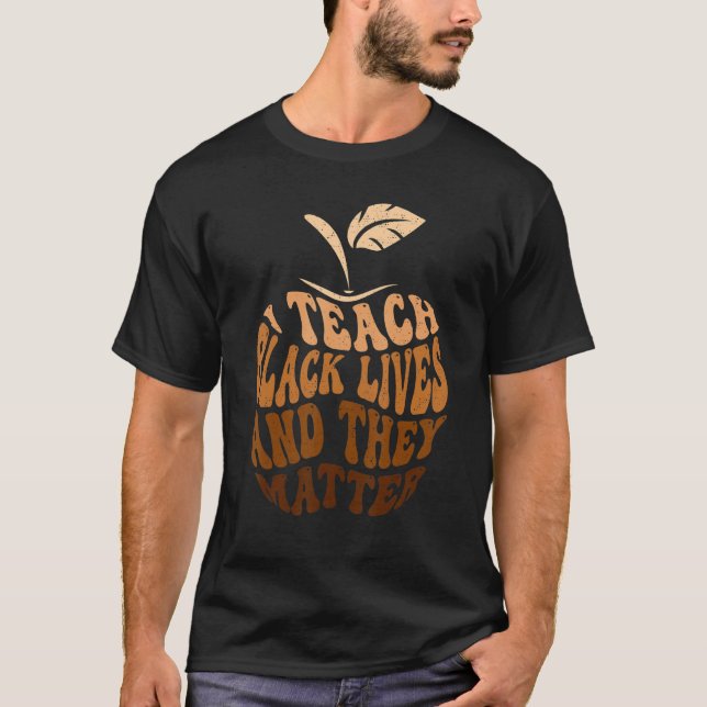 Camiseta Maestra Melanin enseño a historia africana de vida (Anverso)
