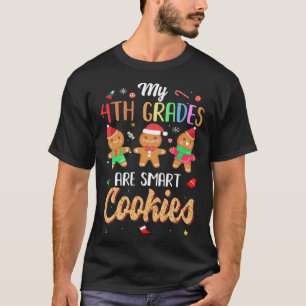 Camiseta Maestra Mis 4º Graders son Navidades de cookies in