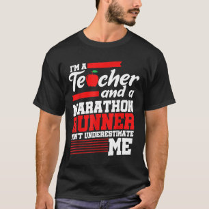 Camiseta Maestra mitad Marathon Runner Funcionando Graciosa