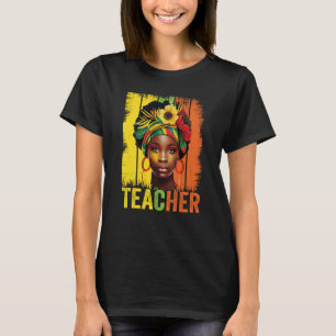 Camiseta Maestra mujer negra afro melanina vintage historia