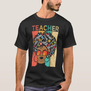 Camiseta Maestra Mujer Negra Tiene Histo Negro De Estilo Af