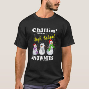 Camiseta Maestra navidad Cuta Chillin Con Mi Secundaria