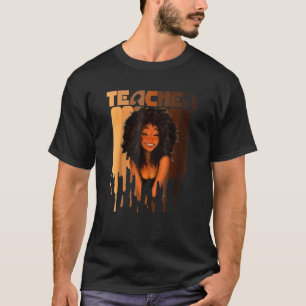 Camiseta Maestra negra Afro Melanin Mon de historia negra