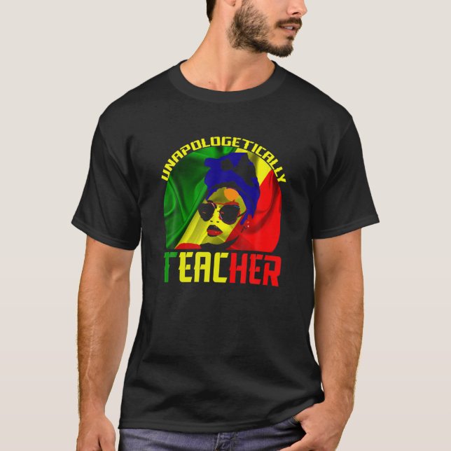 Camiseta Maestra negra Afro Retro Mes de Historia Negra (Anverso)