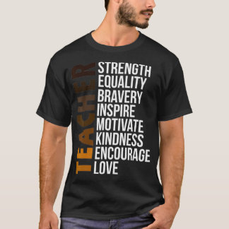 Camiseta Maestra negra Afro Retro Mes de Historia Negra