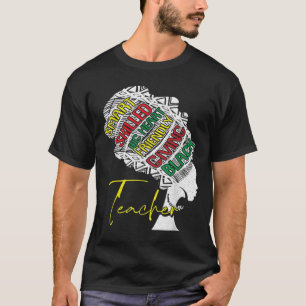 Camiseta Maestra negra Afro Retro Mes de Historia Negra