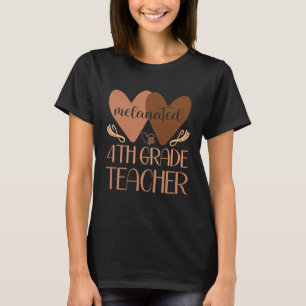 Camiseta Maestra negra de historia negra de cuarto grado
