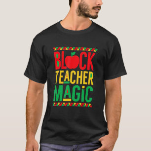 Camiseta Maestra negra Maestra mágica profesora de historia