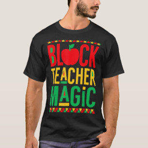 Camiseta Maestra negra Maestra mágica profesora Mes de Hist