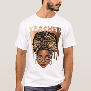 Camiseta Maestra Negra Magia Mes de Historia Negra Cabello 
