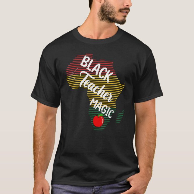 Camiseta Maestra negra Magia Mujeres Melanin Orgullo Negro (Anverso)