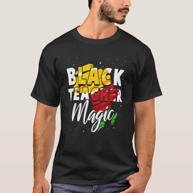 Camiseta Maestra negra mágica Mes de historia negra América (Anverso)