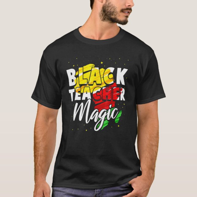 Camiseta Maestra negra mágica Mes de historia negra América (Anverso)